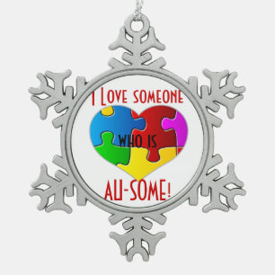 Au-some Christmas! Snowflake Pewter Christmas Ornament