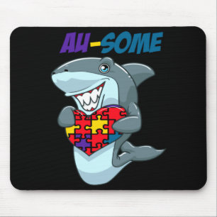 Au Some Shark Awesome Autistic Puzzle Autism Aware Mouse Mat