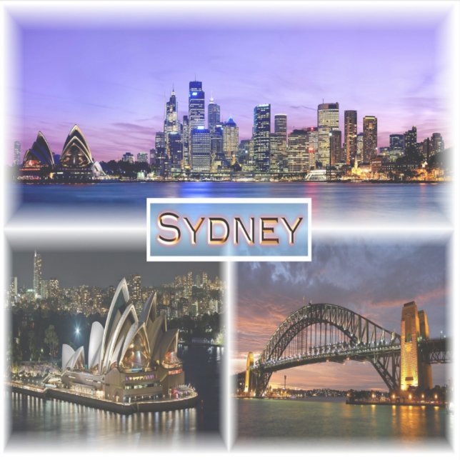 AU Sydney by Night - Opera House - HArbour Bridge (Front)