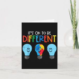 Au To Be Different Light Bulb Awareness Men Women Card