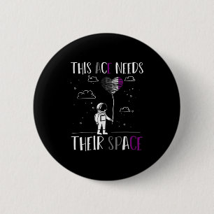 Auality Pride Funny Aual Pride Outer Space Ace Aua 6 Cm Round Badge