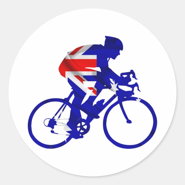 Auatralian Biker Classic Round Sticker (Front)