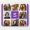 Aubergine and White Photo Collage Custom Monogram
