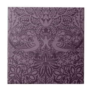 Aubergine Dove Ceramic Tile, Small (4.25" x 4.25") Tile