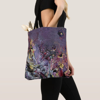 Aubergine funky abstract artbag tote bag