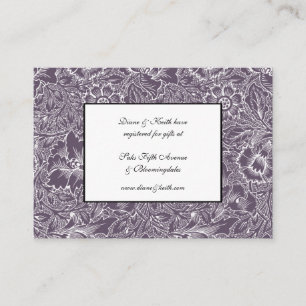 Aubergine Lilac RSVP & Gift Registry 100 pack set Enclosure Card