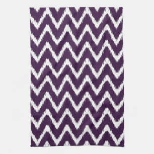 Aubergine Southern Cottage Chevrons Tea Towel
