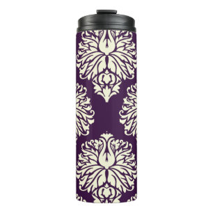 Aubergine Southern Cottage Damask Thermal Tumbler