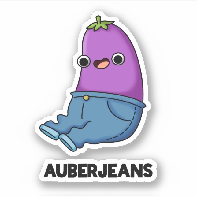 Auberjeans Funny Aubergine Pun  (Front)