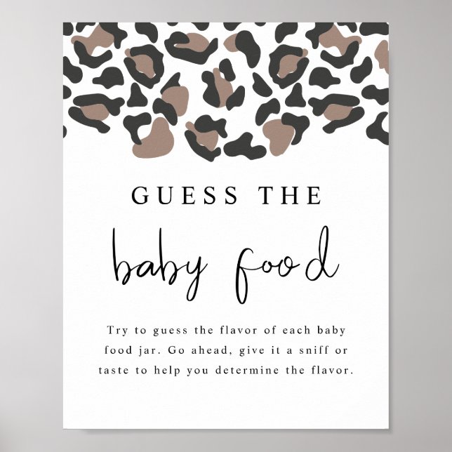 AUBREE Leopard Print Guess the Baby Food Game (Front)
