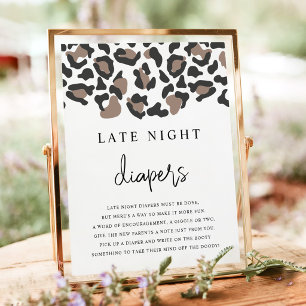 AUBREE Leopard Print Late Night Diapers Game