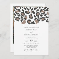 AUBREE Modern Leopard Print Safari Photo Wedding