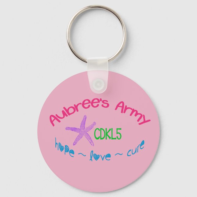 Aubree's Army CDKL5 Keychain (Front)