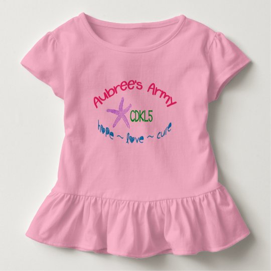 Aubree's Army CDKL5 Toddler Ruffle T Toddler T-Shirt