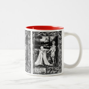 Aubrey Beardsley , “Arthur and the strange mantl Two-Tone Coffee Mug