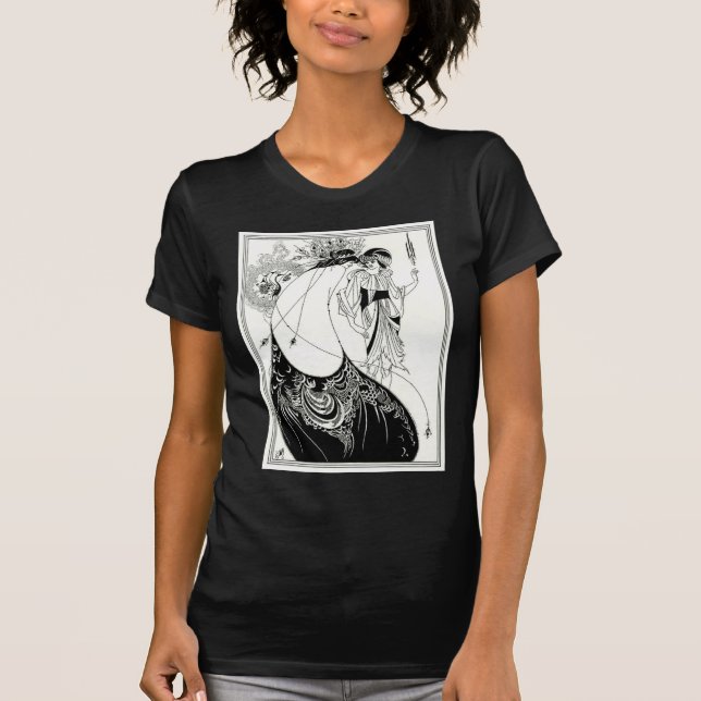 Aubrey Beardsley Peacock Skirt T-Shirt (Front)