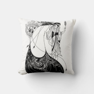 Aubrey Beardsley The Peacock Skirt Art Nouveau Cushion