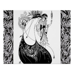 Aubrey Beardsley The Peacock Skirt Art Nouveau Poster