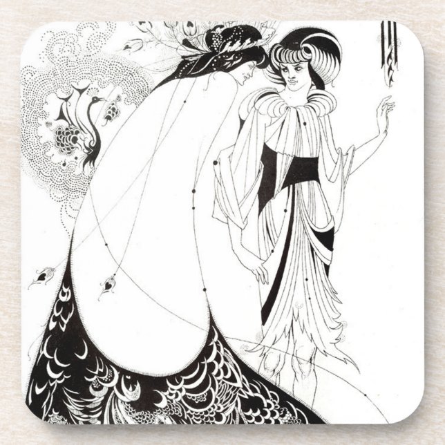 Aubrey Beardsley The Peacock Skirt Coasters (Front)