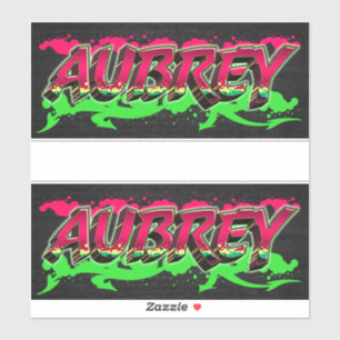Aubrey First Name Graffiti Sticker