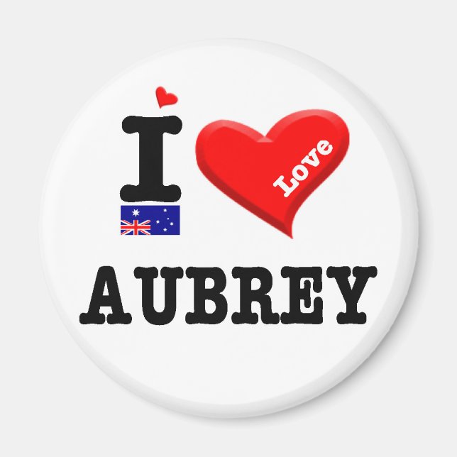 AUBREY - I Love Magnet (Front)