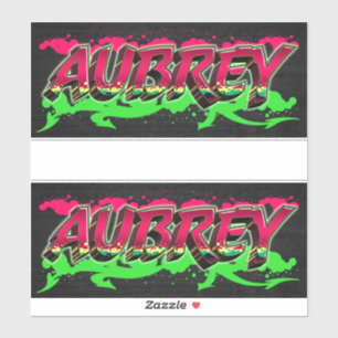 Aubrey Vorname Name Graffiti Aufkleber Sticker