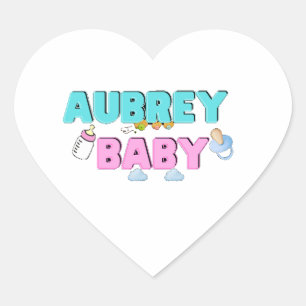 Aubrey with butterfly and cloud heart sticker