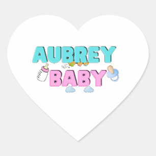 Aubrey with butterfly and cloud heart sticker