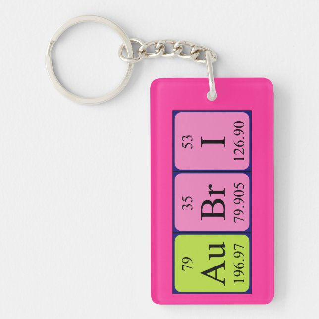 Aubri periodic table name keyring (Front)