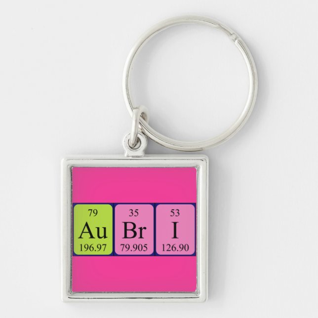 Aubri periodic table name keyring (Front)