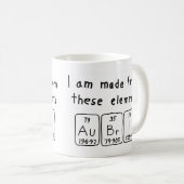 Aubri periodic table name mug (Front Right)