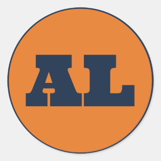 Auburn (AL) - Orange x Blue Classic Round Sticker