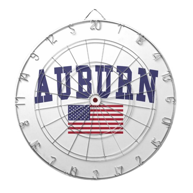 Auburn AL US Flag Dartboard (Front)