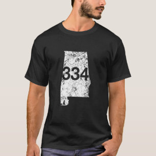 Auburn Dothan Selma Area Code 334 Shirt, Alabama G T-Shirt