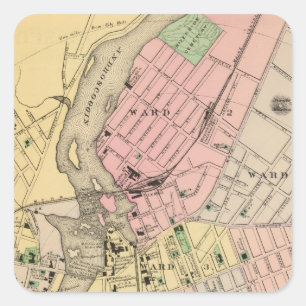 Auburn, Lewiston Square Sticker