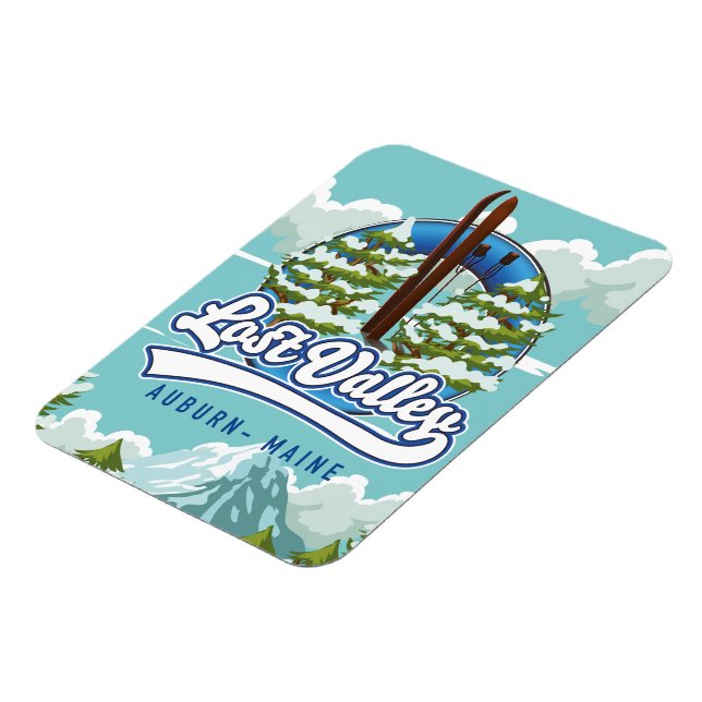 Auburn, Maine, Lost valley ski Magnet (Left Side)