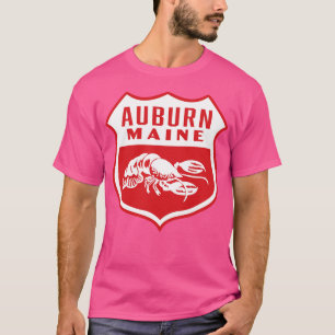 Auburn Maine Retro Shield White T-Shirt