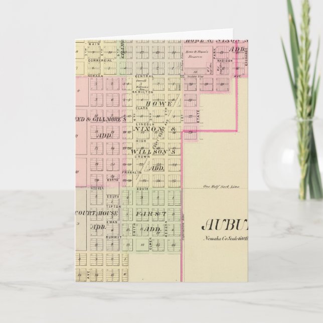 Auburn, Nebraska Card (Front)