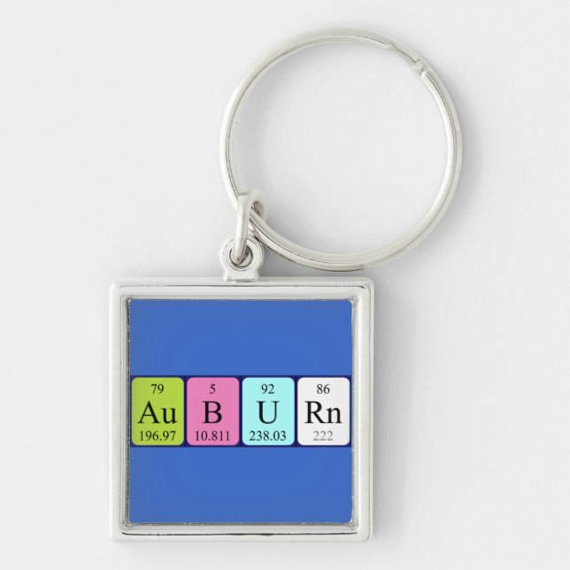 Auburn periodic table name keyring (Front)