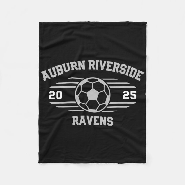 Auburn Riverside Ravens Soccer Byll 2025  Fleece Blanket (Front)