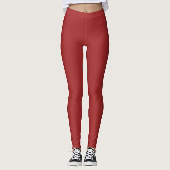 Auburn  (solid colour)   leggings (Front)