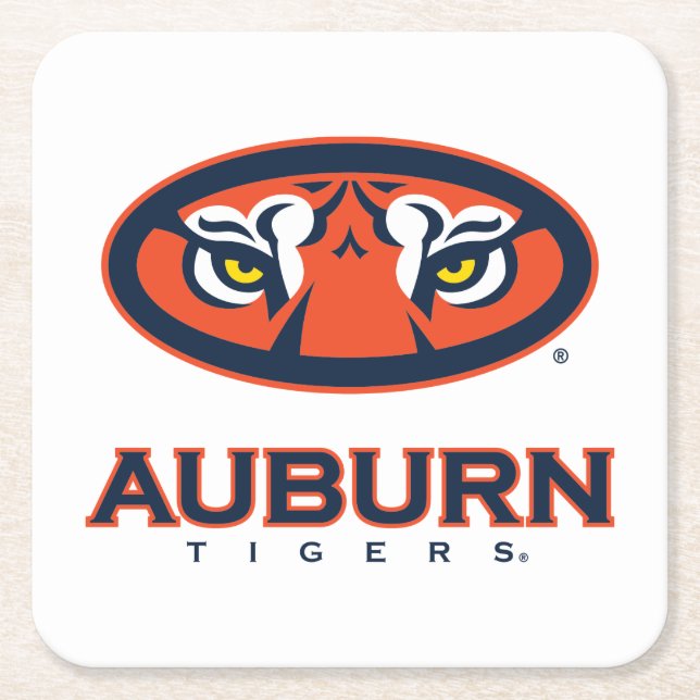 Auburn University | Auburn Tigers Square Paper Coaster (Front)