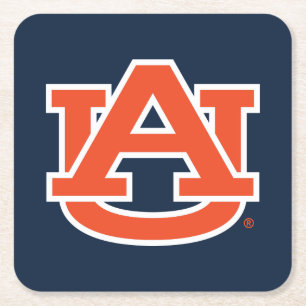 Auburn University   Auburn UA Logo Square Paper Coaster