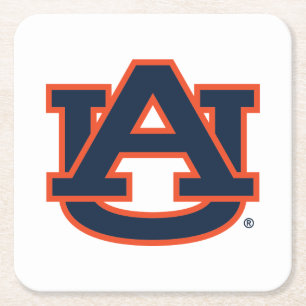 Auburn University   Auburn UA Logo Square Paper Coaster