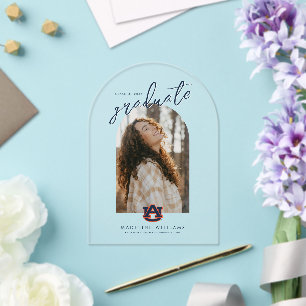 Auburn University Graduation   Auburn Tigers Acrylic Invitations