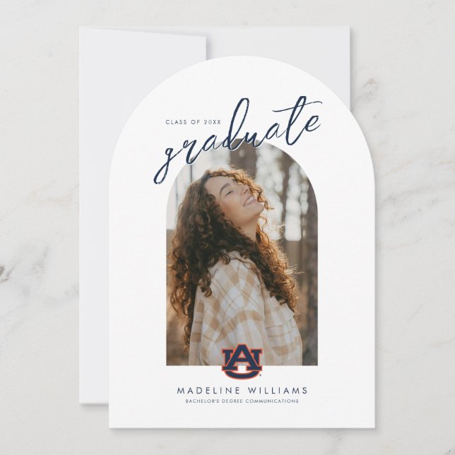Auburn University Graduation – Auburn Tigers Invitation (Front)