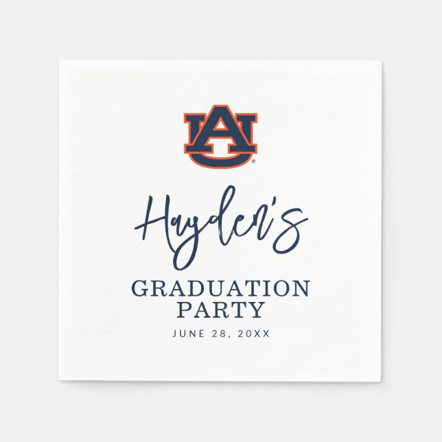 Auburn University Graduation | Auburn Tigers Napkin (Front)