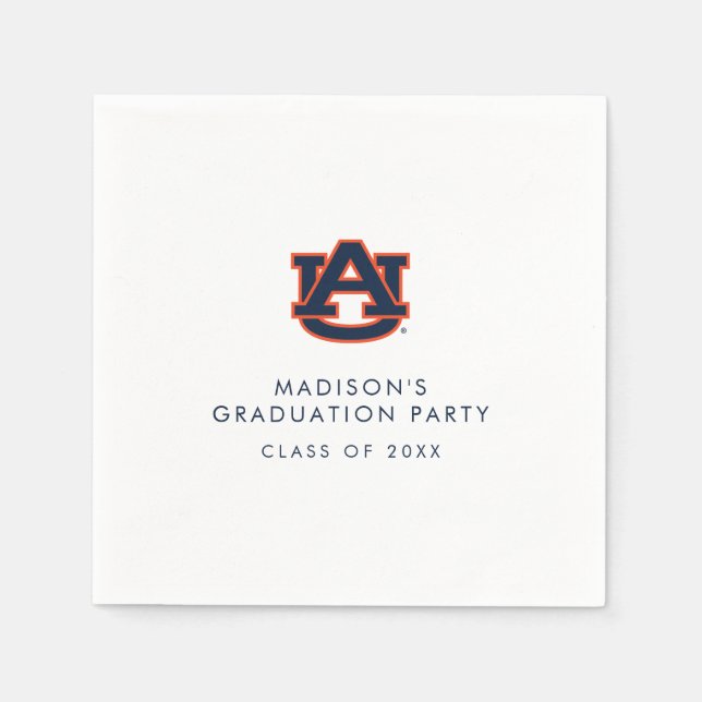 Auburn University Graduation | Auburn Tigers Napkin (Front)