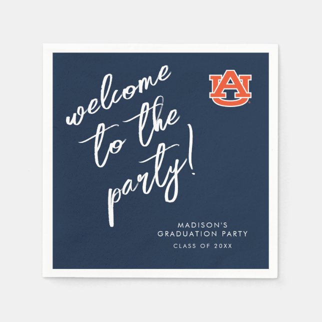 Auburn University Graduation – Auburn Tigers Napkin (Front)
