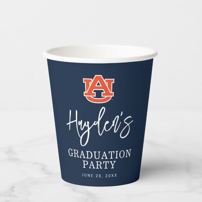 Auburn University Graduation – Auburn Tigers Paper Cups (Front)